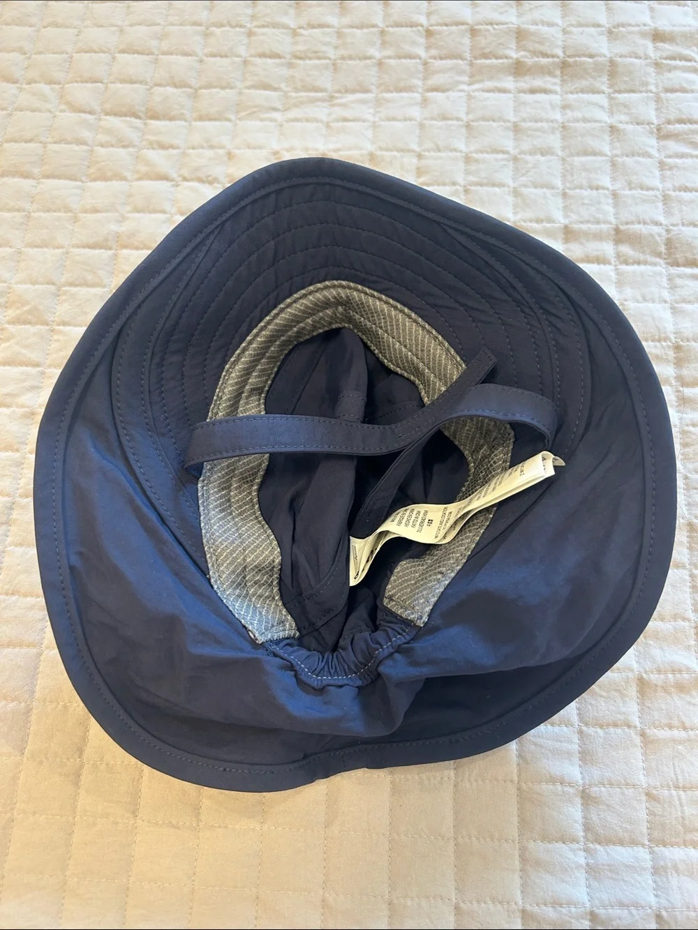 Patagonia Navy Bucket Hat with Chin Strap